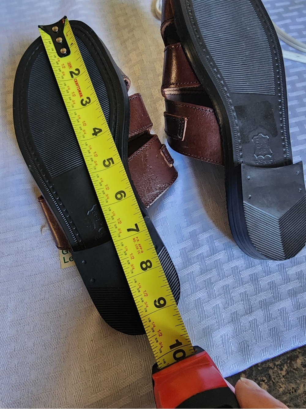 Drexlite Vintage Leather Slide Sandals Womens 6 Brown Boho Buckle 173290 - Picture 9 of 9